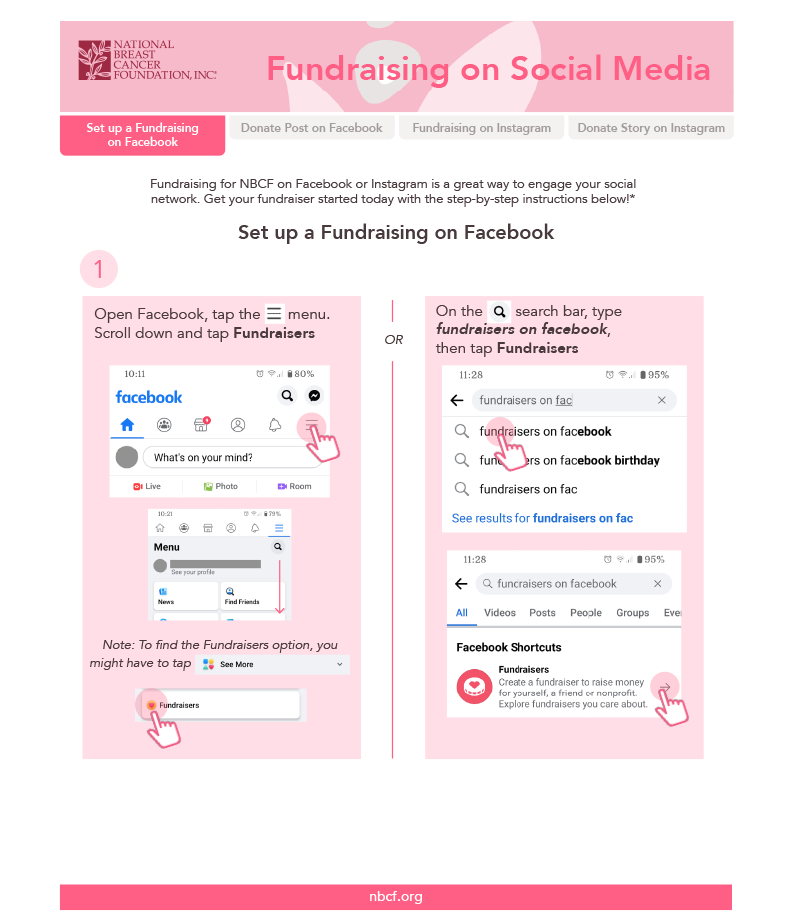 Fundraising on Social Media Instructions